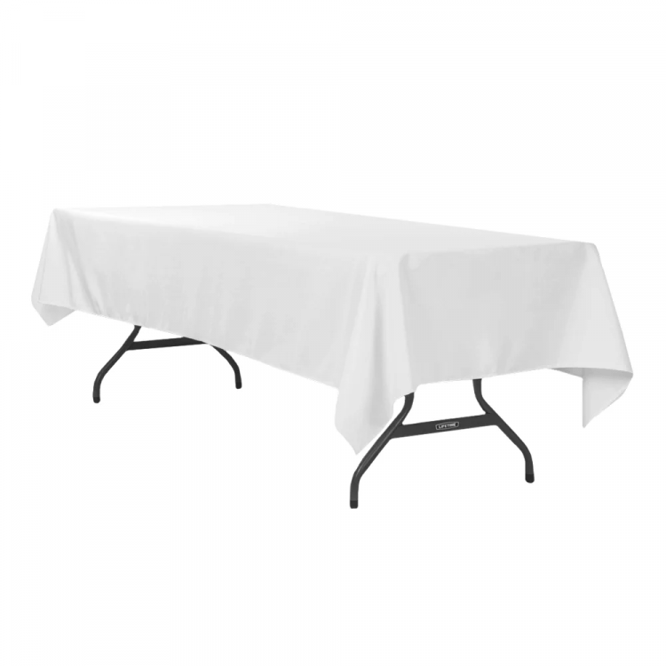 White disposable table cloth